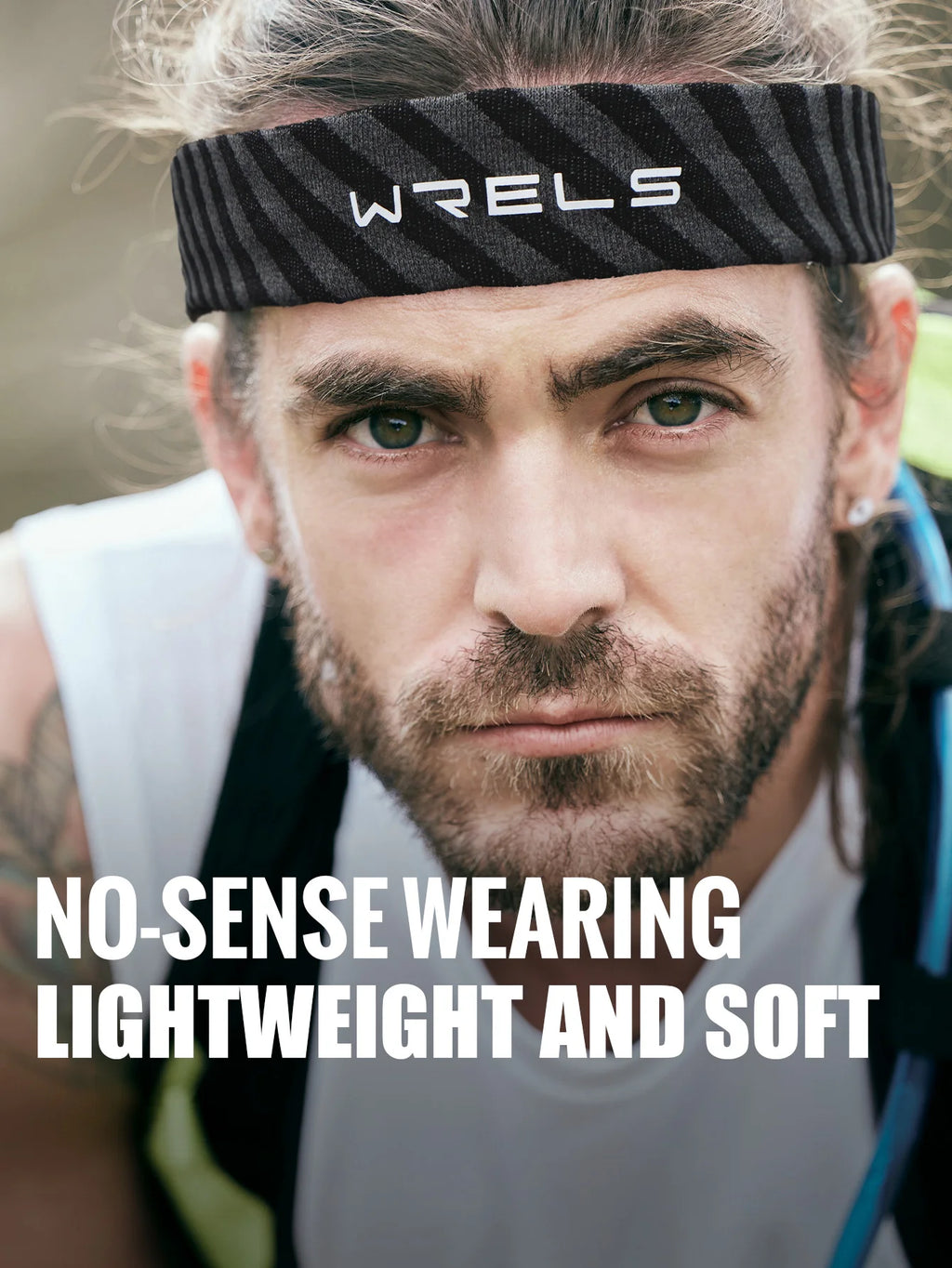WRELS Sports Headbands Non Slip Moisture Wicking Workout Sweatbands for Running Yoga Quick Drying Elastic Sweat Hairband