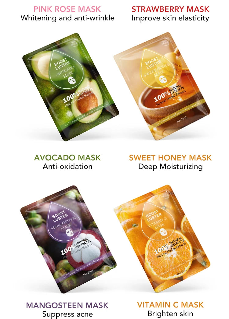 AILKE Whitening Moisturizing Hydration Facial Mask With Vitamin C Hyaluronic Acid Anti-wrinkle Face Skin Care Korean Cosmetics