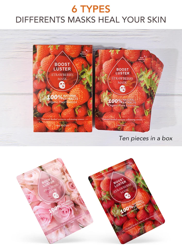 AILKE Whitening Moisturizing Hydration Facial Mask With Vitamin C Hyaluronic Acid Anti-wrinkle Face Skin Care Korean Cosmetics