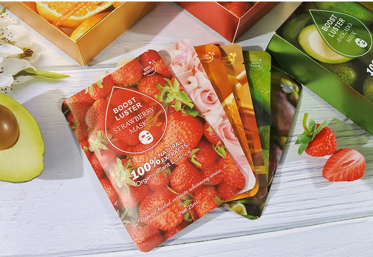 AILKE Whitening Moisturizing Hydration Facial Mask With Vitamin C Hyaluronic Acid Anti-wrinkle Face Skin Care Korean Cosmetics