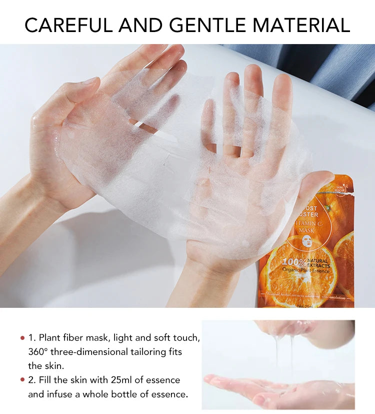 AILKE Whitening Moisturizing Hydration Facial Mask With Vitamin C Hyaluronic Acid Anti-wrinkle Face Skin Care Korean Cosmetics