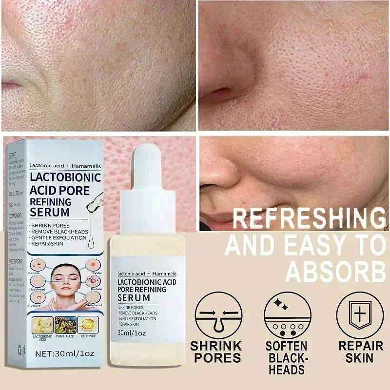 Lactobionic Acid Pore Shrinking Serum Repairing Tightening Face Serum Moisturizing Oil Control Skin Care Korean Cosmetic