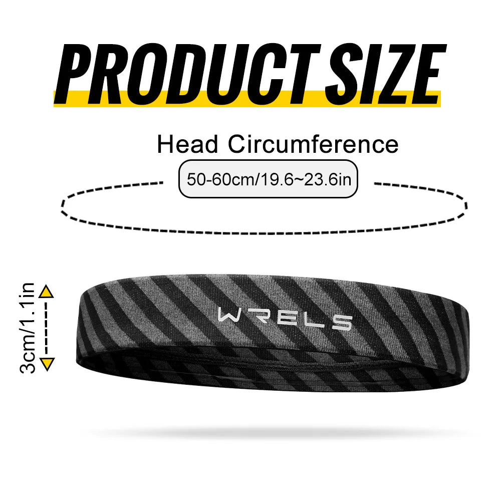 WRELS Sports Headbands Non Slip Moisture Wicking Workout Sweatbands for Running Yoga Quick Drying Elastic Sweat Hairband