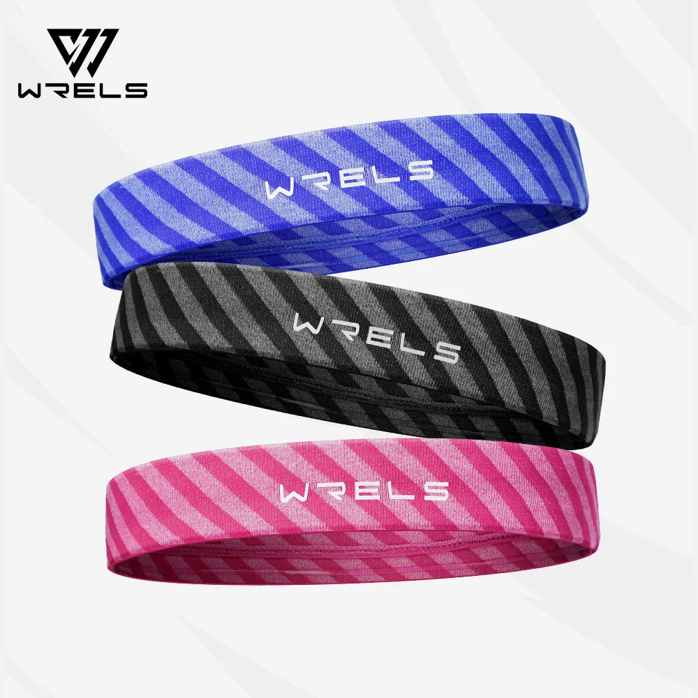 WRELS Sports Headbands Non Slip Moisture Wicking Workout Sweatbands for Running Yoga Quick Drying Elastic Sweat Hairband