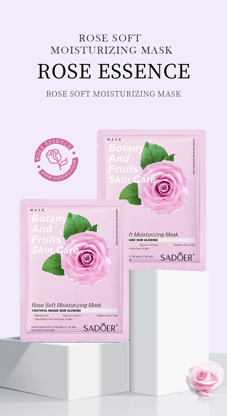 8pcs SADOER Fruits Face Mask Beauty Facial skincare Masks Moisturizing Firming Hydrating Facial Mask Face Care Korean Cosmetics