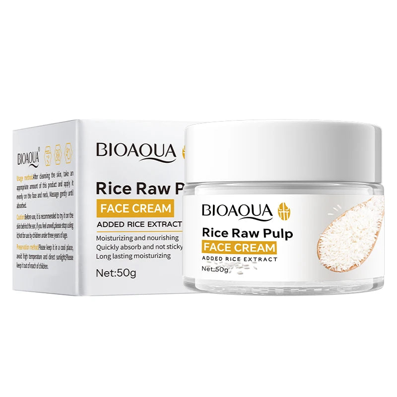Rice Puree Face Cream Moisturizing Hydrating Whitening Face Cream Original Korean Face Beauty Skincare