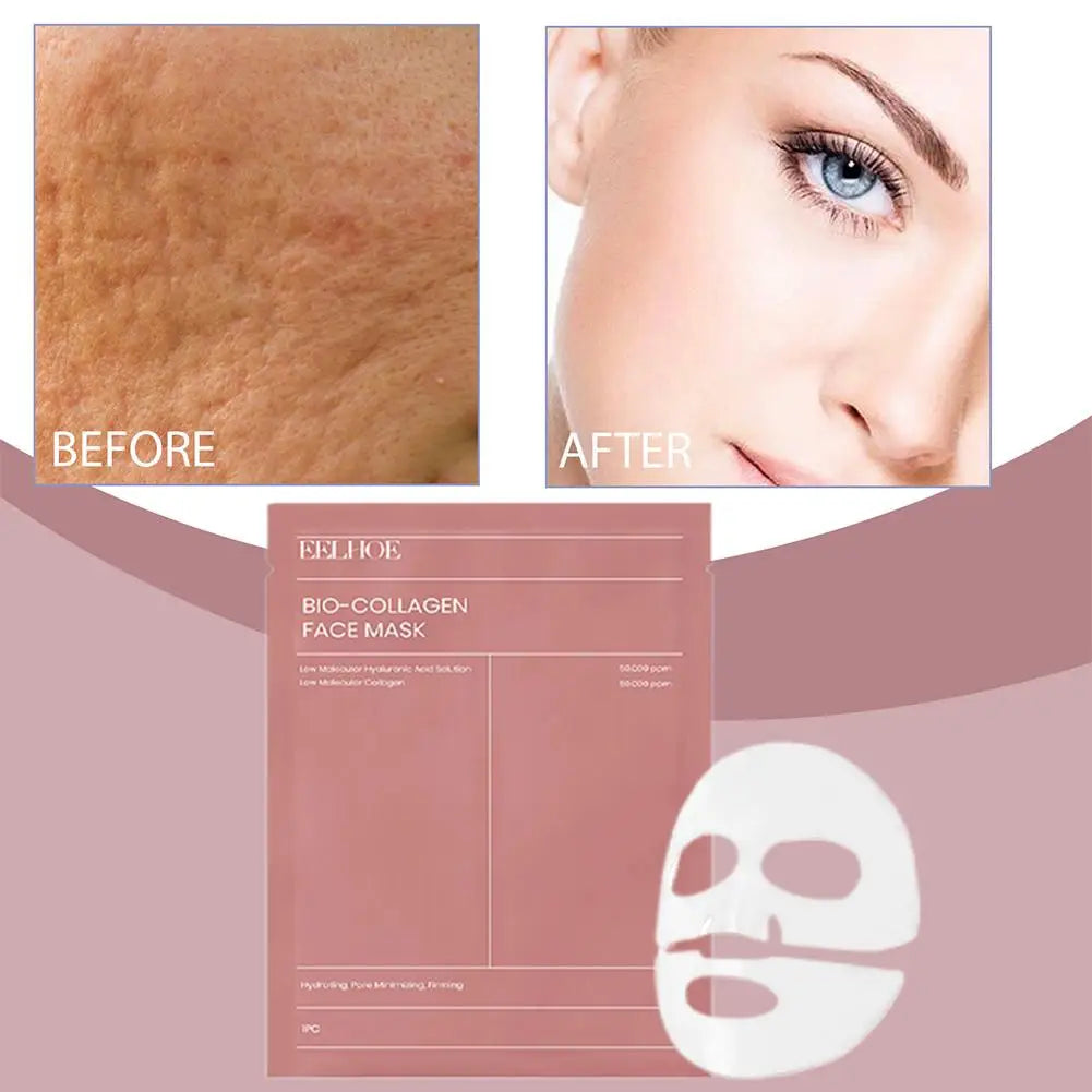 1-10pcs Bio Collagen Face Mask Deep Hydrating Overnight Mask Shrink Pores Moisturizing Refreshing Brightening Korean Skin Care