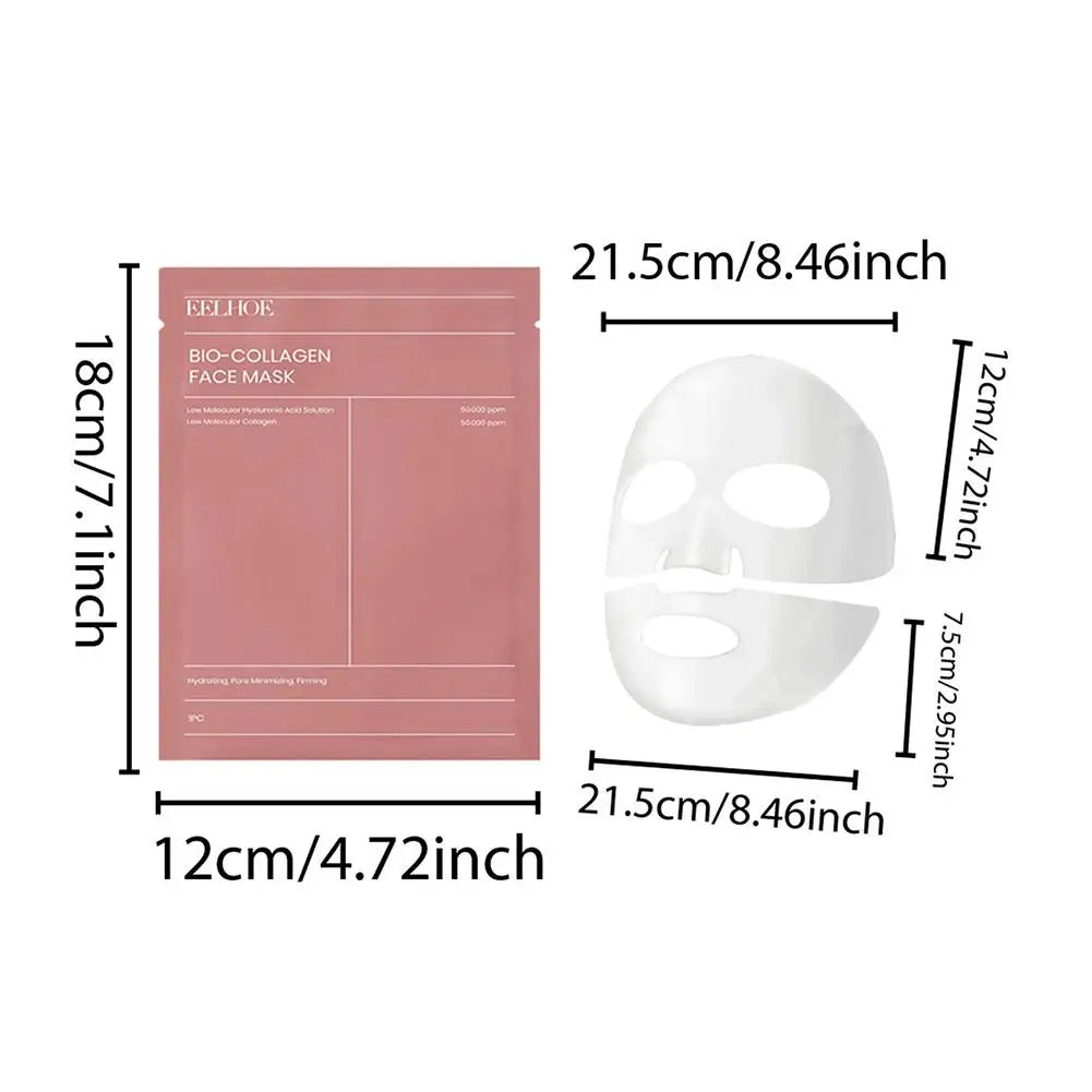 1-10pcs Bio Collagen Face Mask Deep Hydrating Overnight Mask Shrink Pores Moisturizing Refreshing Brightening Korean Skin Care