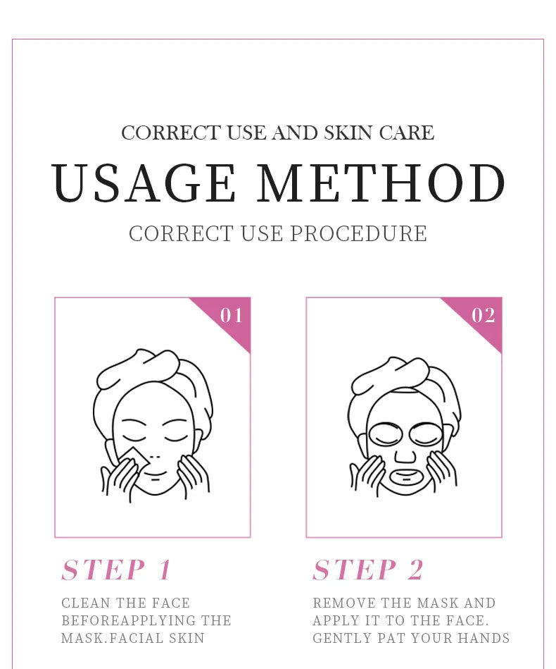 8pcs SADOER Fruits Face Mask Beauty Facial skincare Masks Moisturizing Firming Hydrating Facial Mask Face Care Korean Cosmetics