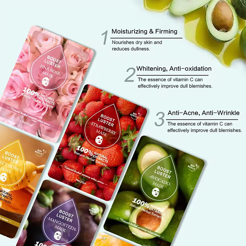 AILKE Whitening Moisturizing Hydration Facial Mask With Vitamin C Hyaluronic Acid Anti-wrinkle Face Skin Care Korean Cosmetics