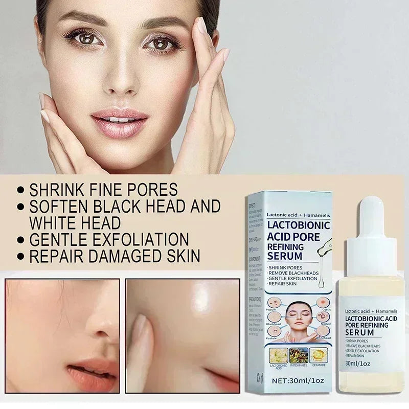 Lactobionic Acid Pore Shrinking Serum Repairing Tightening Face Serum Moisturizing Oil Control Skin Care Korean Cosmetic