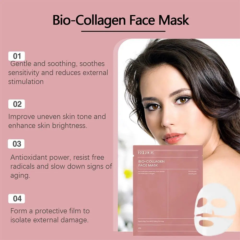 1-10pcs Bio Collagen Face Mask Deep Hydrating Overnight Mask Shrink Pores Moisturizing Refreshing Brightening Korean Skin Care